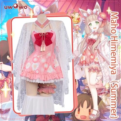 UWOWO Game Princess Connect! Re:Dive Himemiya Maho Swimsuit Cosplay Costume New Swimwear Bikini Costumes