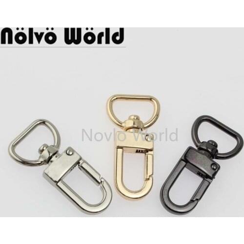 Nolvo World 5-20-100pcs 4 colors 44X16mm 5/8" swivel hook snap clips for luggage tag bags purse strapping