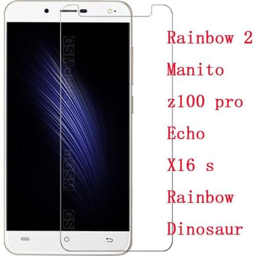 2.5D 9H Tempered Glass Screen Protector For Cubot Rainbow 2 Manito z100 pro Echo X16 s Rainbow Dinosaur