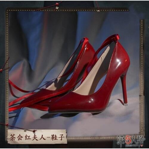 Hot Game Identity V Mary Madame Red Cosplay Shoes Fashion Red High Heel Female Women Midsummer Tea Party New Skin Heels