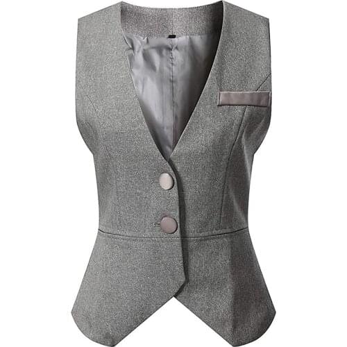 Women Elegant OL Waistcoat Vest Gilet V-Neck Business Career Ladies Tops office Formal Work Wear Outerwear