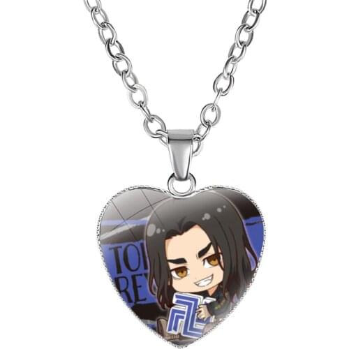 Tokyo Swastika Avenger Heart Necklace Womens Peach Heart Pendant Anime Goods