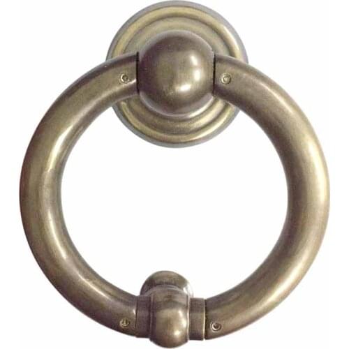 1Pcs Vintage Solid Brass Door Knock Morden Glass Wooden Door Knocker Gate Pull Knob Ring Handle For Dec Hardware