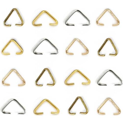 100pcs 6x10mm Triangle Clasps Buckle Loops Jump Rings Split Rings Connectors Clasps Hooks For Jewelry Making Accessories