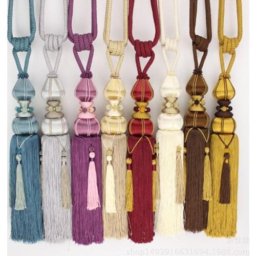2 Pcs/set European Style Curtain Hanging Ball Curtains Tassels Curtain Tiebacks Bandages Brushes Curtain Accessories