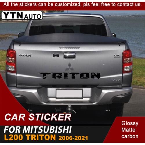 Tail gate Car Stickers Personalize Graphic Vinyl Car Decals Rear Trunk Car Accessories For Mitsubishi L200 Triton 2006-2020 2021