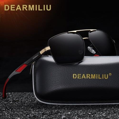DEARMILIU Brand Designer Aluminum magnesium Men Polarized Sunglasses Vintage Retro Square Classic Men Shades Sun glasses UV400