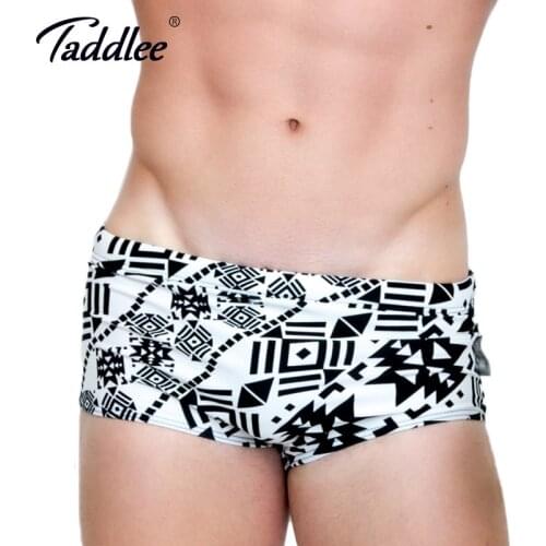 Taddlee Brand 2017 New Sexy Men Swimwear Gay Swimsuits Swim Briefs Bikini Mens Swimming Boxer Trunks Surf Board Shorts Batihing