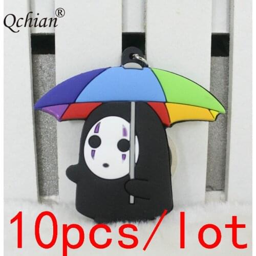 10pcs/lot Anime Spirited Away No-Face-man Double-sided Silicone Backpack Decorative Pendant very beautiful Gift Keychain