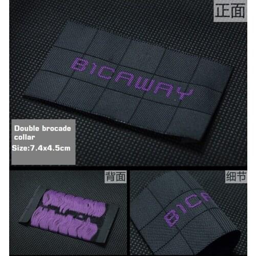 ZeQi 1000pcs/lot custom labels for clothes garment labels brocada collar woven labels for clothing brand name labels woven tags