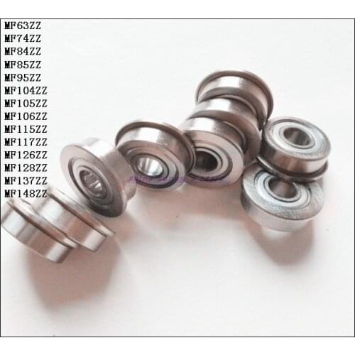 30pcs/Lot MF95ZZ, MF104ZZ, MF105ZZ, MF106ZZ, MF115ZZ Flange Bearing Thin Wall Deep Groove Ball Radial Ball Bearing Brand New