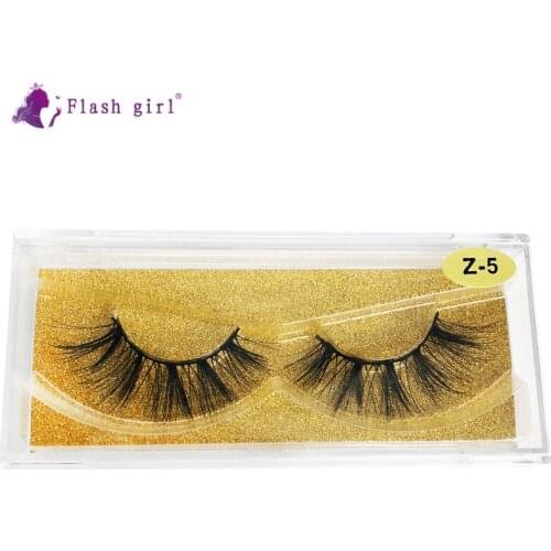 Flash Girl Hot Sale Mink Eyelashes Z-5 Fluffy Thick Natural False Eyelashes Makeup Tools Handmade Soft Fake Eyelash Extension