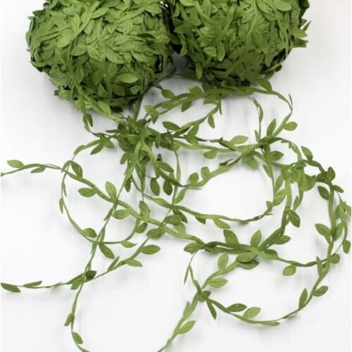 20M Silk Fake Leaf Handmake Artificial Green Leaves for Wedding Decoration DIY Wreath Gift Scrapbooking Craft Fake Flower
