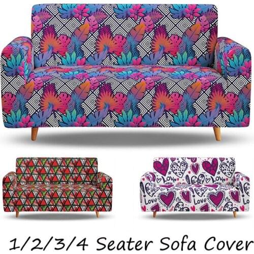 Red Colorful Anti-slip Couch Covers 1/2/3/4 Seat Dustproof Slipcovers All-season Universal All-inclusive Couch Covers