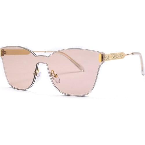 Cool One Piece Sunglasses Women Thick Lens Sun Glasses for Lady Vintage Eyewear for Outdoor Oculos De Sol Decoration 22074DF