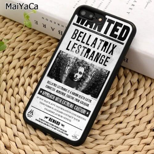 MaiYaCa Bellatrix Lestrange Wanted Phone Case For iPhone X XR XS 11 12 Pro MAX 5 6 7 8 Plus Samsung Galaxy S5 S6 S7 S8 S9 S10