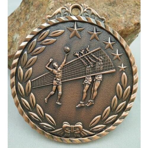 Volleyball Medals School Activities Customized Metal Games Gold Medal Game Spot Custom Badges Unisex Gymnastics 2021