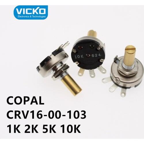 COPAL conductive plastic potentiometer CRV16 1k 2k 5k 10k CRV16-00-502 102 202 103 switch