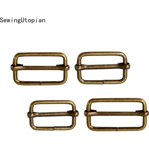 20PCS 20/25/30/38MM Metal Slides Tri-glides Pin Buckles Strap Slider Adjuster for Bags Garment Leather Accessories Belt Buckle