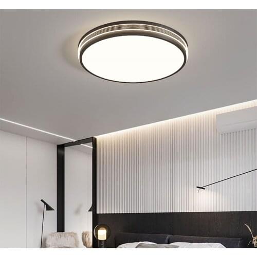 Minimalist Black Gold Round LED Ceiling Lamp for Bedroom Living Study Room Restaurant Kitchen Bathroom Aisle Modern Design Light