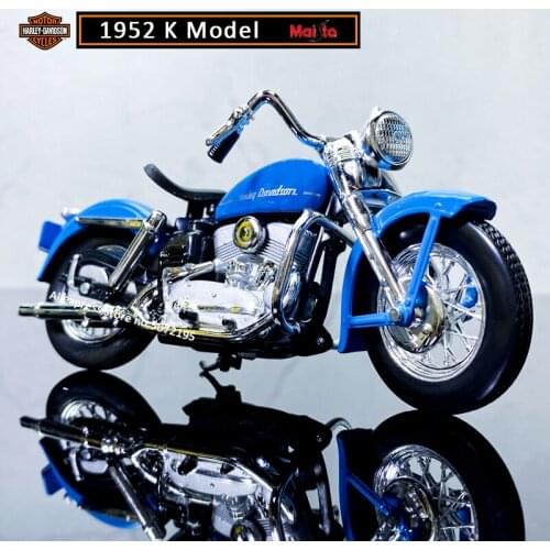 Maisto NEW 1:18 HARLEY-DAVIDSON 1952 K Model Alloy Diecast Motorcycle Model Workable Toy For Children Gifts Toy Collection