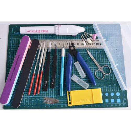 Modelling Tools Set Model DIY Hobby Accessories Cutting Mat Self Healing Grinding Machine Polishing Tools Kit For Gundam Tool