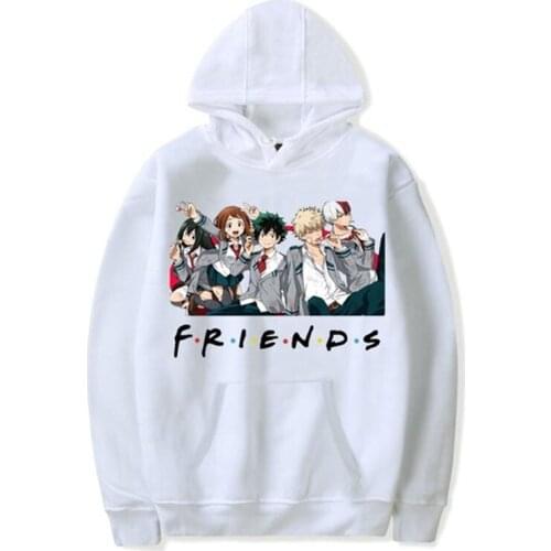 New My Hero Academia Hoodies Anime Sweatshirt Men Women Harajuku Clothes Friends Letter Pattern Fashion Autumn friends Pullovers