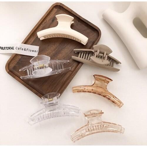 New Elegant Simple Solid Acrylic Hair Claws For Women Hair Holder Headband Sweet Hair Clips Hairpins Fashion Hair Accessories