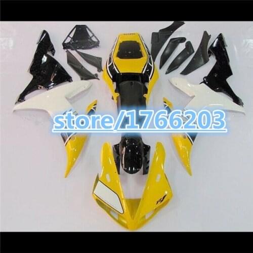 Fairings for YZF-R1 02-03 YZF R1 02 03 YZF 1000 R1 2002 2003 Yellow white black motorcycle fairing kits BBF