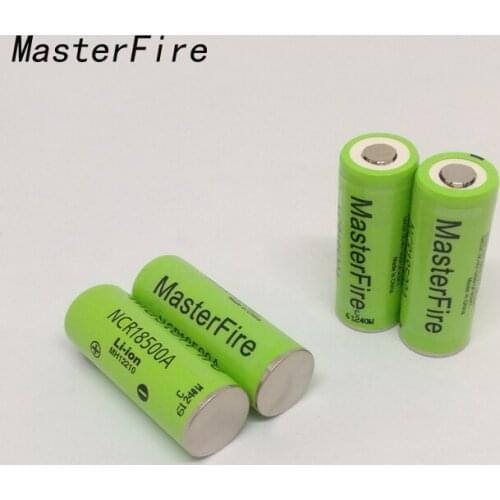 MasterFire 4pcs/lot Original 3.6V NCR18500A 18500 2000mah Lithium Battery Rechargeable Li-ion Flashlight Batteries For Panasonic