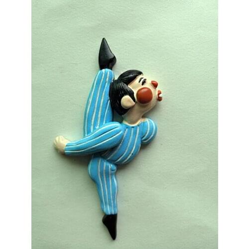Resin Refrigerator Magnet Creative Fridge Magnet Cute Flat Thin Magnet Ballet Fridge Magnet