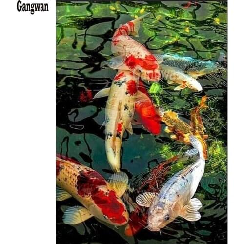 Full display Diamond embroidery japanese koi fish Cross Stitch DIY diamond Painting full round/square mosaic diamonds,decoration