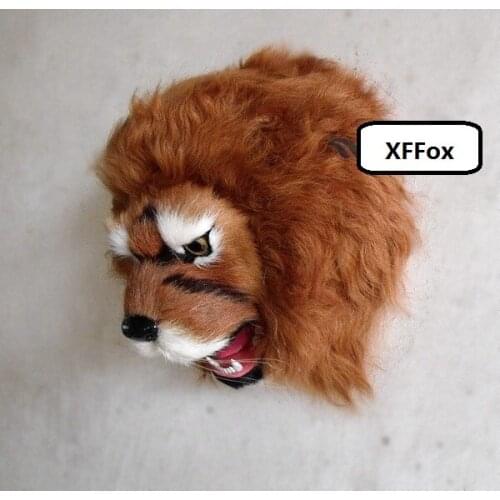 Real life lion head model resin&furs open-mouth lion head doll wall pandent gift about 23x15x22cm xf0978
