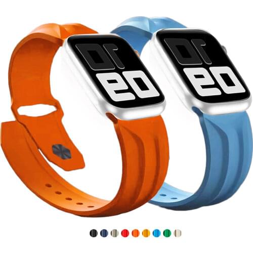 New Silicone loop for apple watch 6 se 5 4 3 2 1 44mm 42mm 40mm 38mm band sport watches strap for iwatch 6 5 wristband bracelet