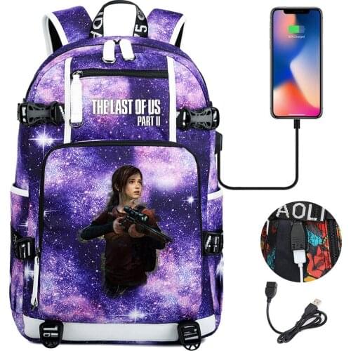 The Last of Us Part 2 Women Men Multifunction Waterproof USB Charging Laptop Backpack School Travel Bags for Boys Girls