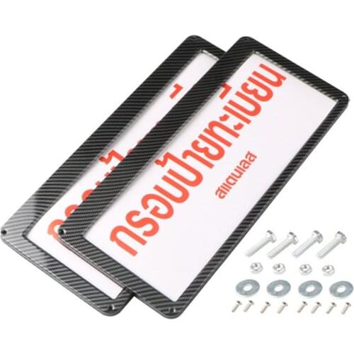 Thai License Plate Vietnam License Plate Laos License Plate Frame Carbon Fiber Pattern Universal License Plate Frame