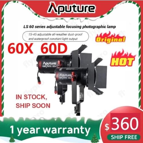 In stock Aputure LS 60X LS 60D Photography Lighting For Camera Video Photo Light 5600K Bi-color 2700K-6500K Studio Light