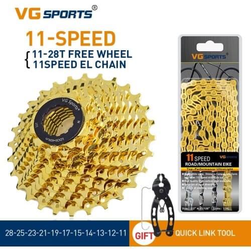 8 9 10 11 Speed Road Bike Velocidade Bicycle Freewheel Sprocket Cassette Freewheel Bike Wear-resistant Bike Parts+Bike Chain Set