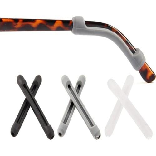 1 Pair Silicone Anti Slip Eyeglasses Ear Hooks Glasses Legs Grip Stands Soft Ear Pads For Sports Lock Glasses Accessory