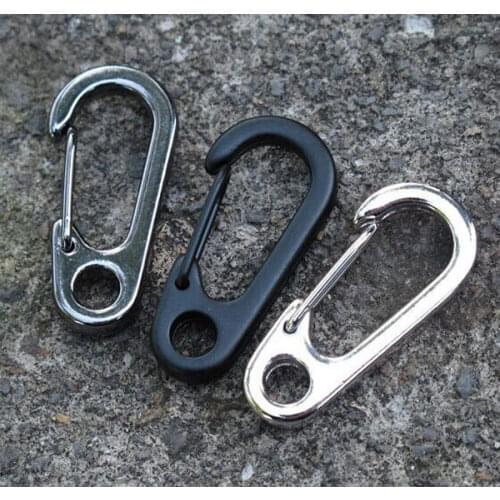 100pcs/lot Stainless Steel Split Keychain Key Ring Clasps Clips Hook