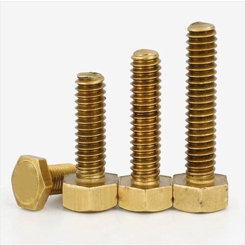 2pcs M10m12m14m16 copper external bolt brass outer screw material