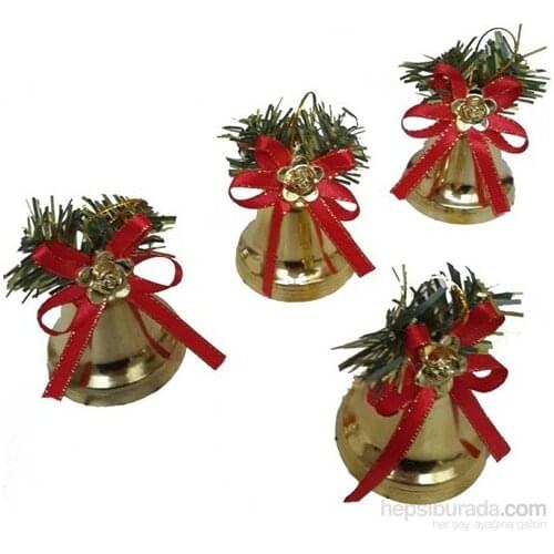 4 pcs Yellow Bell christmas christmas Ornament decorations рождественские украшения