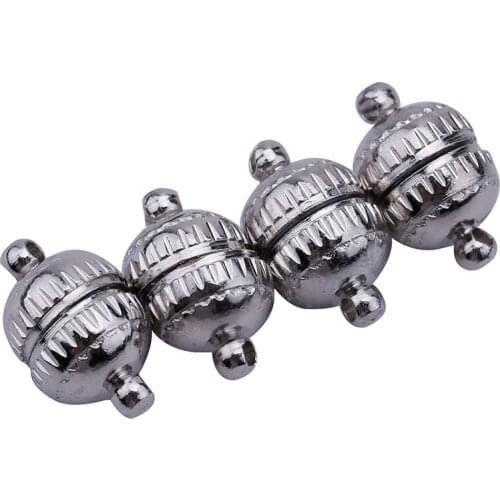 50pcs/Lot Silver Plated Ball Magnetic Clasp Findings 0.39" HO