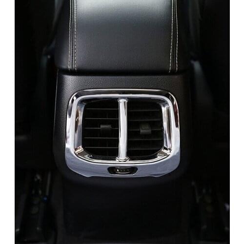 ABS Chrome FOR Jeep Cherokee KL 2014 2015 2016 2017 2018 Car Rear Air Condition outlet Vent frame Panel Cover Trim