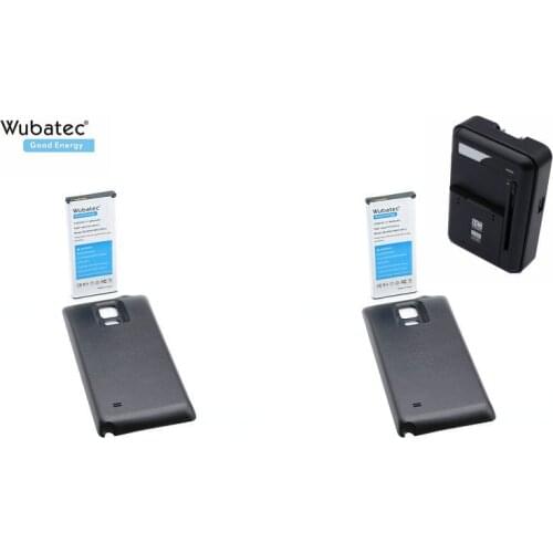 Wubatec 2x Note 4 NFC 6440mAh Battery + Charger for Samsung Galaxy Note4 N910F N910C N910V N910T + Back Case Extended Battery