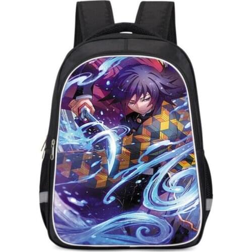 Ghost Forbearance Black Large Print Anime Children Backpack Cartoon Primary School Schoolbag Boys and Girls Orthopedics mochila