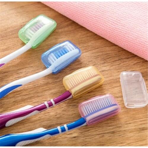 5 Pcs/set Plastic Toothbrush Case Cover Multi Color Travel Hiking Camping Portable Brush Cap Portable Cover Box Random color