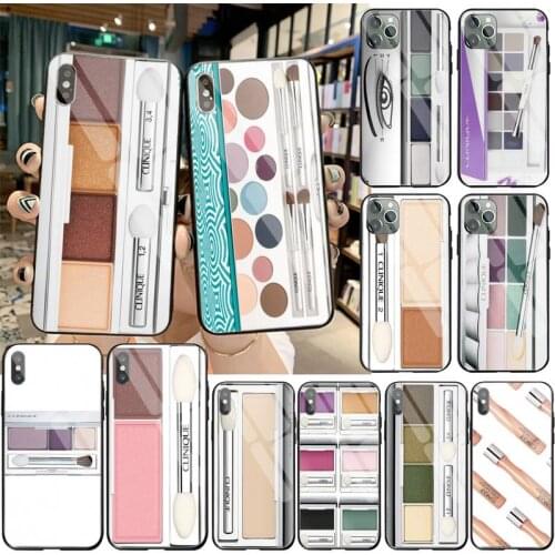 CUTEWANAN Clinique eyeshadow case Phone Case Capa Tempered Glass For iPhone 11 Pro XR XS MAX 8 X 7 6S 6 Plus SE 2020 case