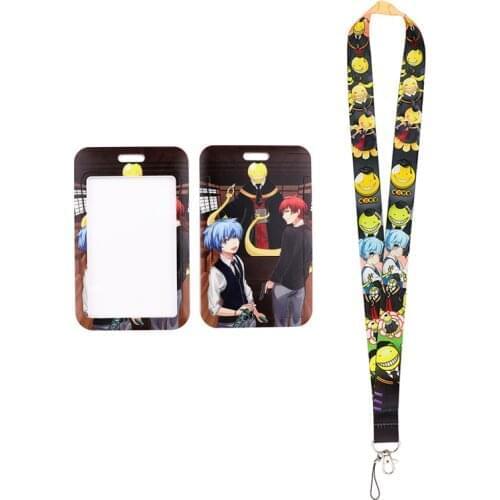 24pcs/lot MD790 DMLSKY Anime Classroom Card Holder ID Holder Bus Card Holder Staff Card With Lanyard