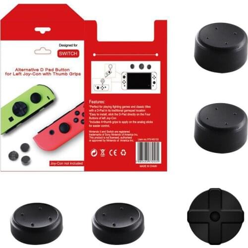 For Nintend Switch NS Alternative D-Pad Dpad button Direction Key Cross Button for Switch NS Left Joy-con With 4pcs Thumb Grips